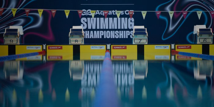 Aquatics GB Swimming Champs 2024 GV pool w event logo